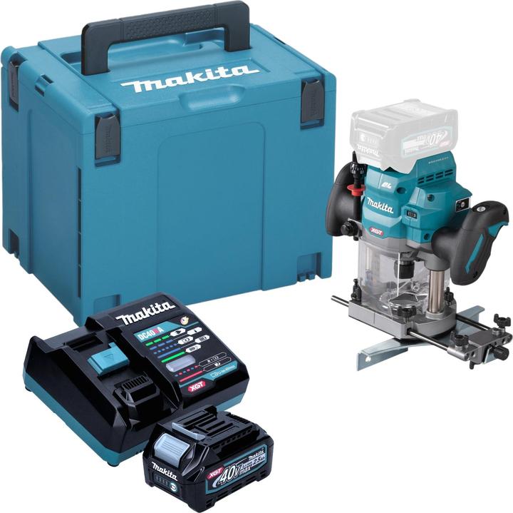 Makita RP 001 GD101 Cordless router 40 V max. 12 mm brushless + 1x battery 2.5 Ah + charger + Makpac