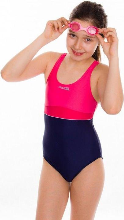 Actual product image Speed Marineblauer rosa Junior-Badeanzug (164)