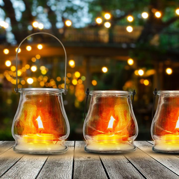 Produktbild Relaxdays 12x Windlicht (1 x, 8.5 x 8.5 x 10 cm)