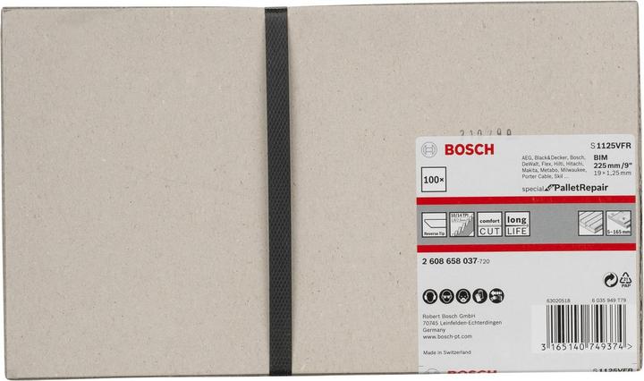 Image du produit Bosch Professional Zubehör Lame de scie sabre S 1125 VFR. Pour scies sabres