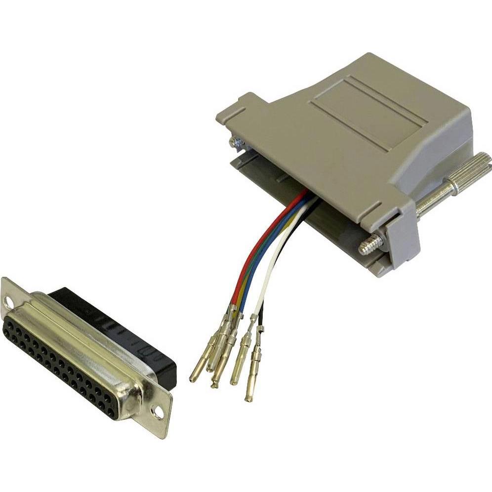 BKL Electronic 10121124 Adapter D-SUB-Buchse 25pol. - RJ12-Buchse 1 St. Single, Elektronikkabel + Stecker
