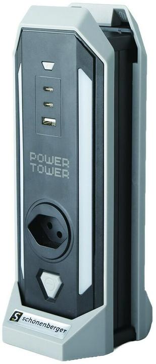 Image du produit Schönenberger Power Tower (4x, Type 13, USB-A, USB-C, 2 m)