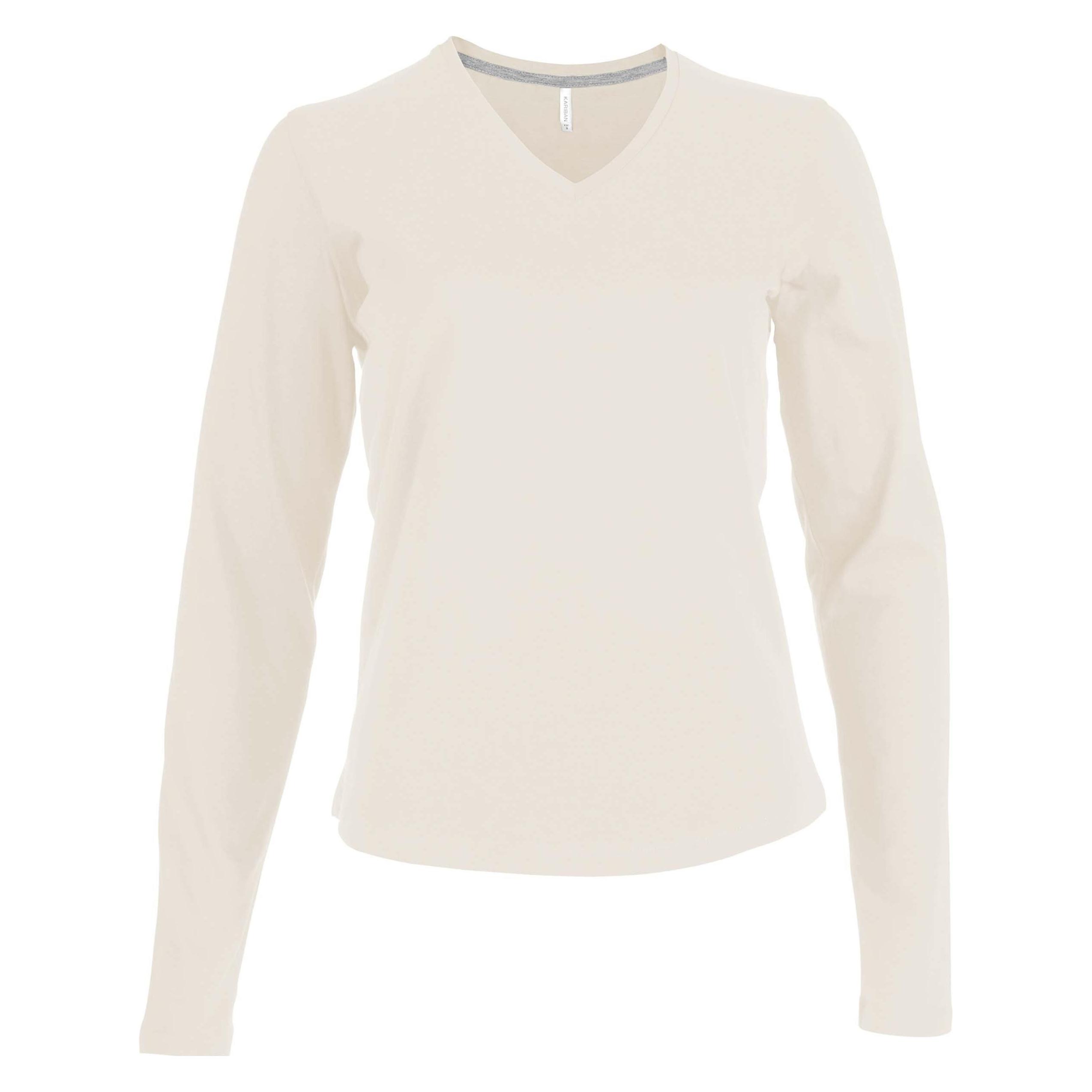 Kariban, Damen, Shirts, Col V, Beige, (L)