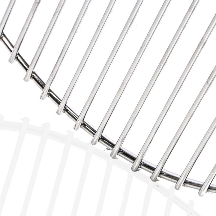Actual product image Wiltec Round Grill Grate Ø44.5cm of Stainless Steel with Handle as Cooking Grid for Charcoal, Gas BBQ etc.