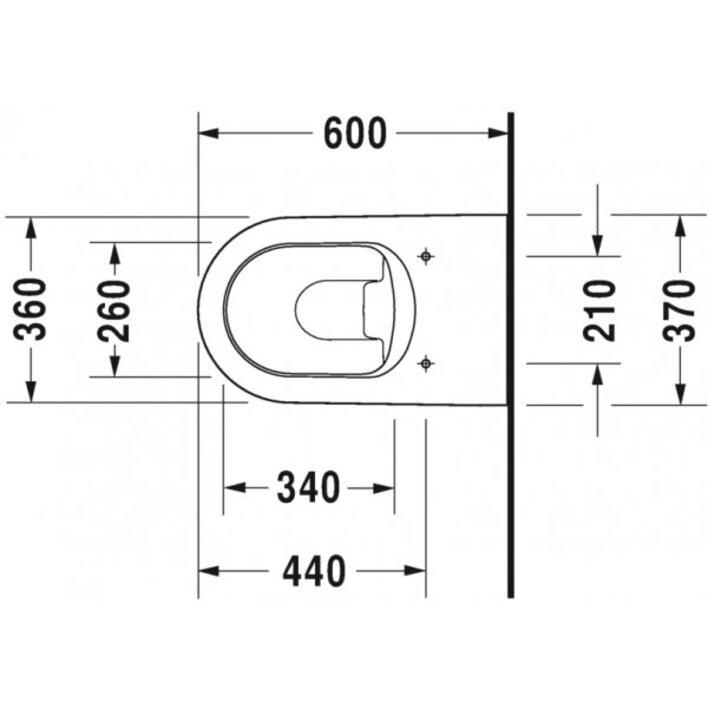 Thumbnail - Duravit, WC Deckel, StdWC ME by Starck BACK-TO-WALL ti. 370x600mm Ab wa HygieneGlaze weiss