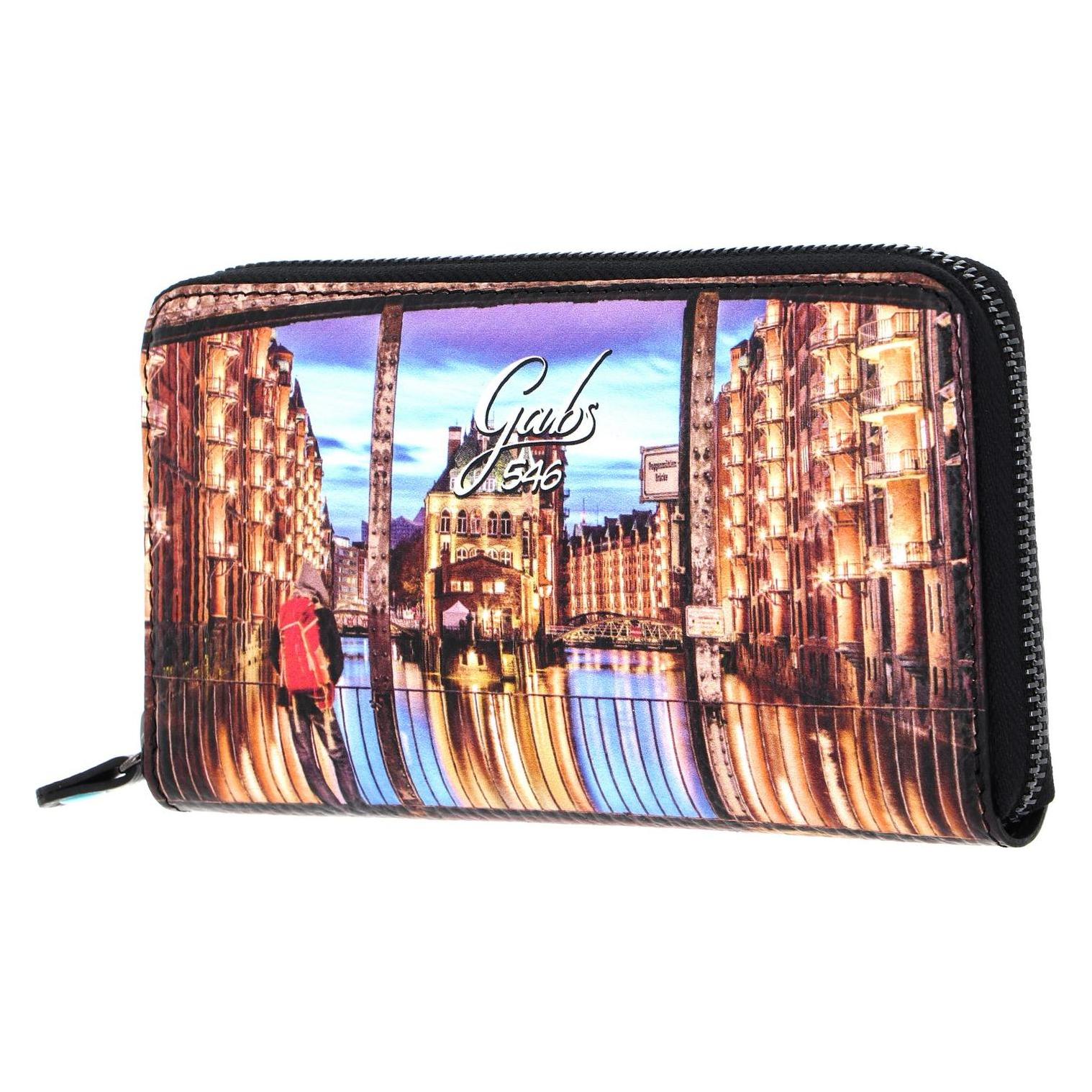 Gabs, Damen, Portemonnaie, GMONEY17 Trip Pelle + Bull Wallet, Mehrfarbig, Gold
