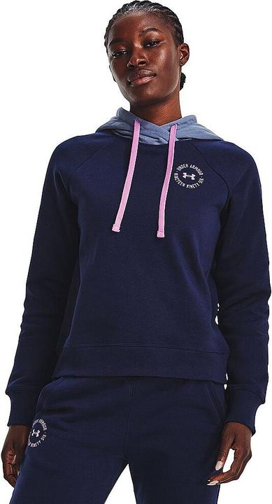 Immagine prodotto Under Armour Felpa con cappuccio Rival Fleece CB Donna Blu Navy 1373031 410 (S)