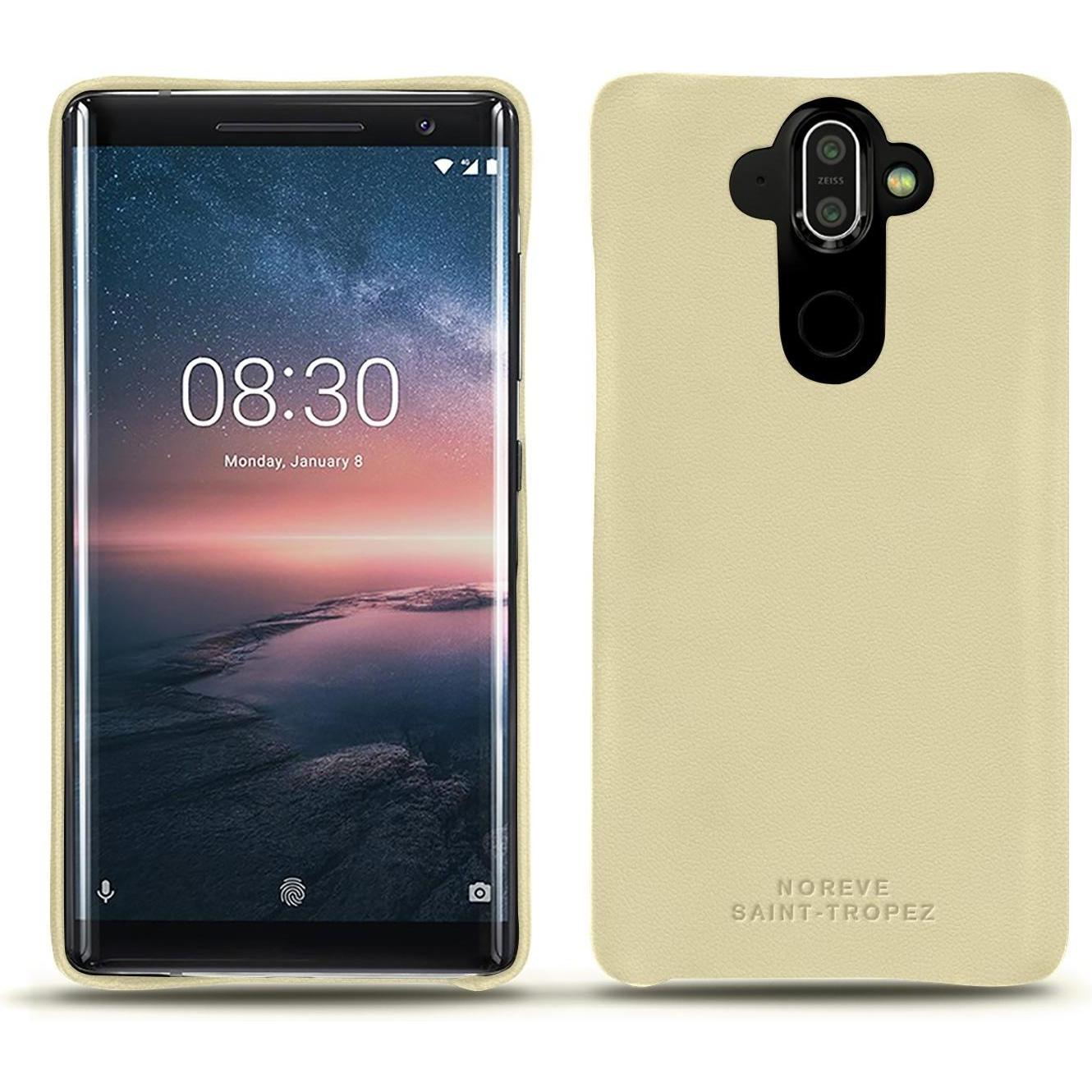 Noreve Lederschutzhülle (Nokia 8 Sirocco), Smartphone Hülle, Beige