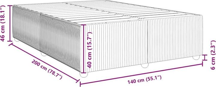 Actual product image vidaXL Bettgestell (140 x 200 cm)