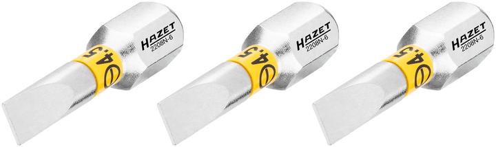 Produktbild HAZET Bit 2208N-6/3 ∙ Sechskant6,3 (1/4 Zoll) ∙ Schlitz Profil ∙ 0.6 x 4.5 mm ∙ Anzahl Werkzeuge: 3… (Schraubschlitz)