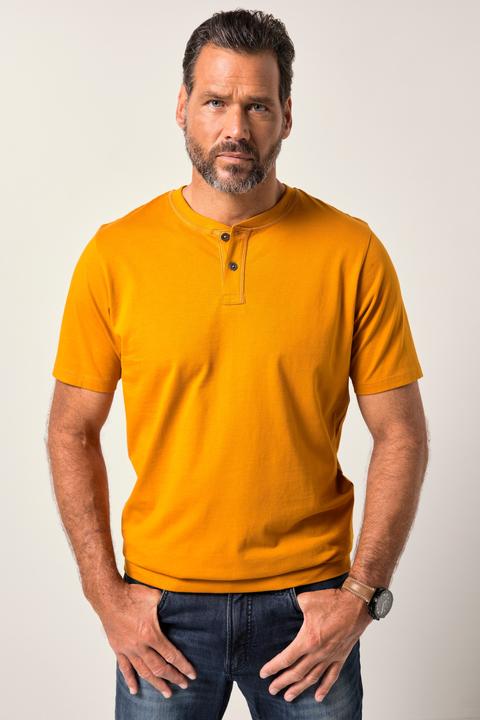 Actual product image JP1880 Henley, stomach fit, short sleeve, round neck, up to 8 XL (5XL)