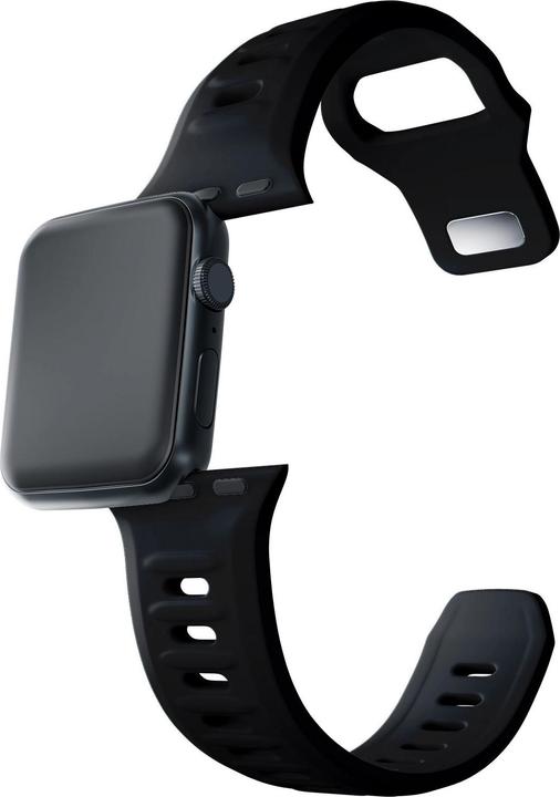 Produktbild 3MK Silicone Watch Strap czarny/black dla Apple Watch 42/44/45/49mm (Silikon, Edelstahl)