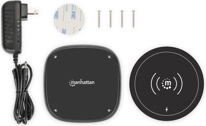 Produktbild Manhattan Under-Desk Fast Wireless Charger Installs Under Your Furniture to Turn It into a Wireless (10 W)