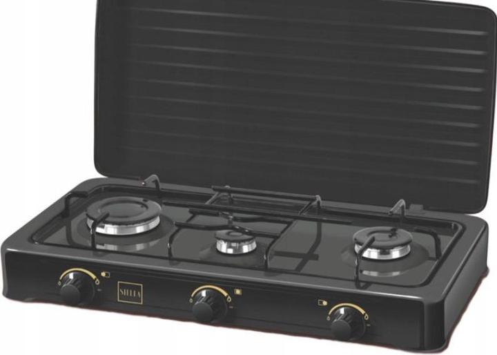 Produktbild Stella Saturn GAS-KIT MIT BURLI LPG DREI-BRENNER SCHWARZ MODELL STKGC-03