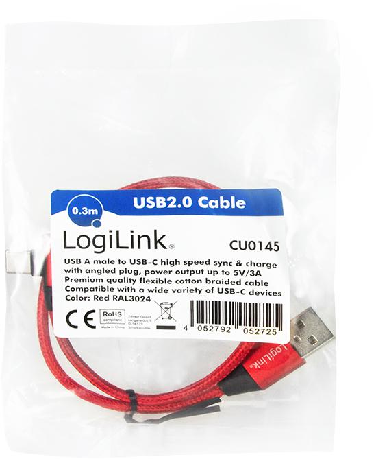 Image du produit LogiLink USB A – USB C (0.30 m, USB 2.0, 5 W)