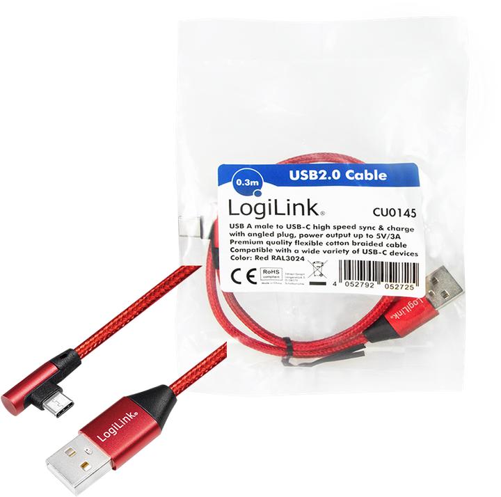 Image du produit LogiLink USB A – USB C (0.30 m, USB 2.0, 5 W)