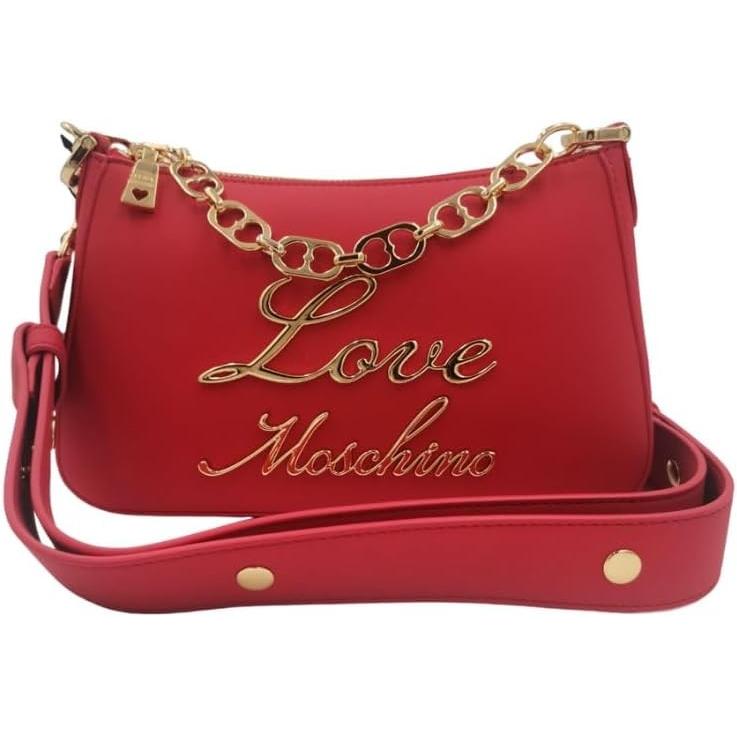 Love Moschino, Vrouwen, Handtas, Schultertasche mit Kette, Rood