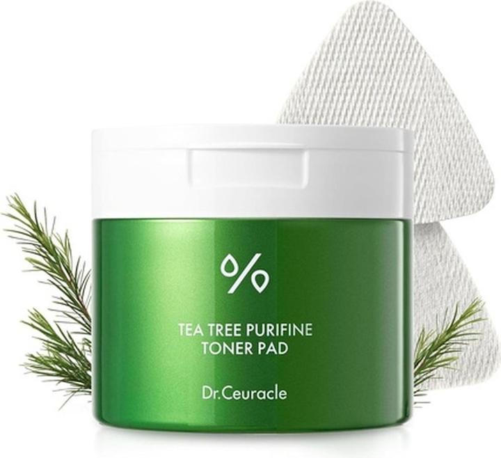 Leegeehaam Dr.Ceuracle Tea Tree Purifine Toner Pad - Korean Skincare Mild Exfoliating (Reinigungspeeling)