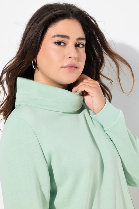 Immagine prodotto Ulla Popken Felpa con design floreale, colletto alto e maniche lunghe (46, 48)
