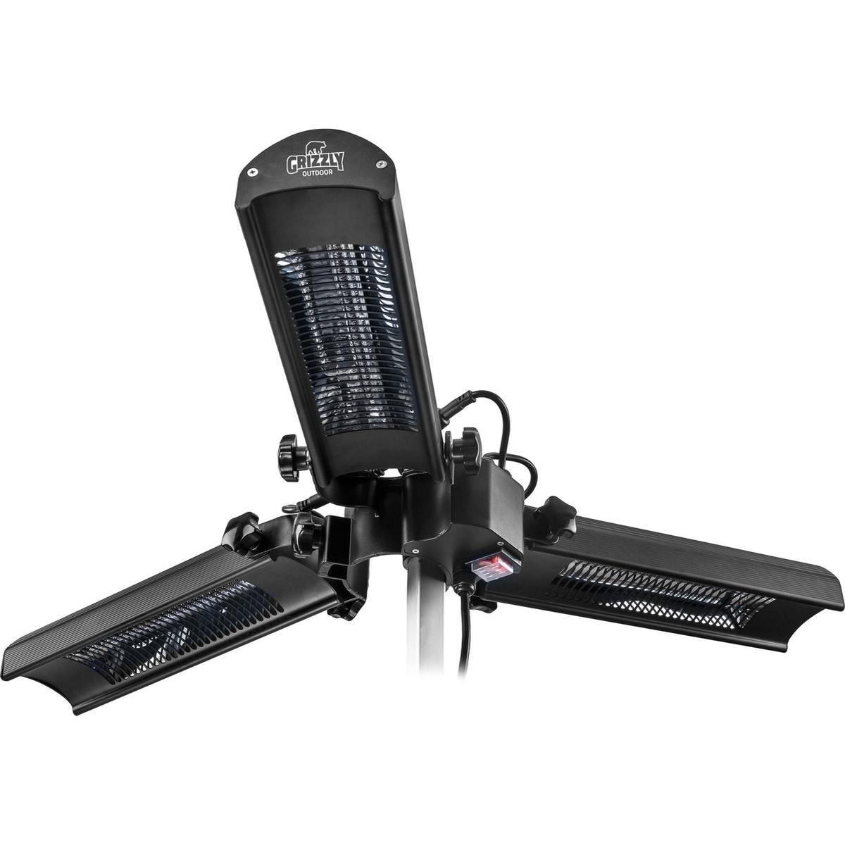 Grizzly Outdoor GOWH001 GO-WORK Heizung im Tragekoffer, Stufa elettrica, Nero