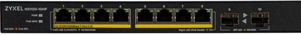 Actual product image Zyxel Switch 10x GE GS1100-10v2 PoE+ (10 ports)