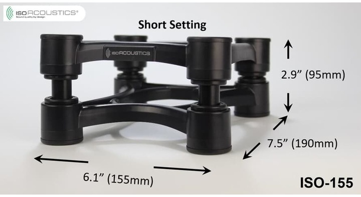 Produktbild Isoacoustics ISO-155 Set - Speakerstandaard (1 Paar, Ständer, Höhenverstellbar, Neigbar)