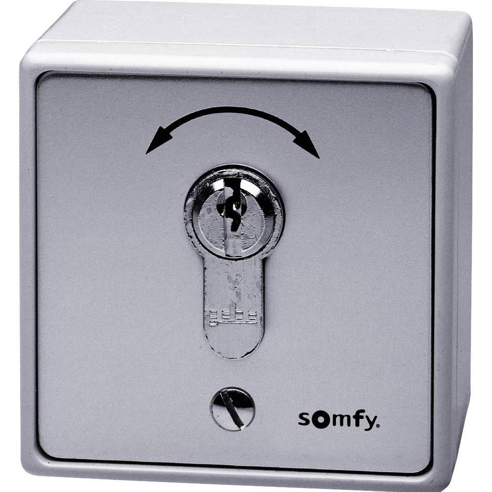 somfy, Accessori per la tecnologia di guida, 1871148 Interruttore a chiave dell'operatore porta con montaggio a incasso, montaggio a superficie