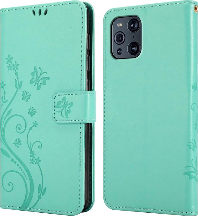 Produktbild Cadorabo Flower Book Hülle (Oppo Find X3 Pro)