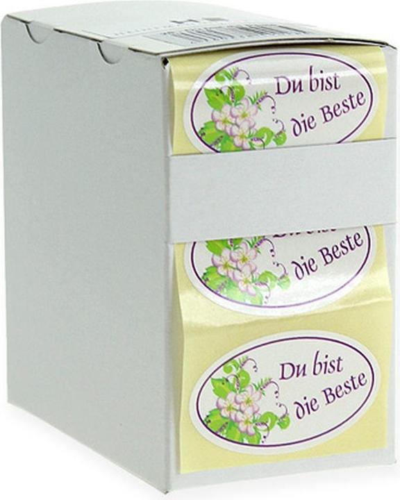 Image du produit Viana Selbstklebende ovale Etiketten Du bist die Beste 250 Stück mit Blumenmotiv (250x)