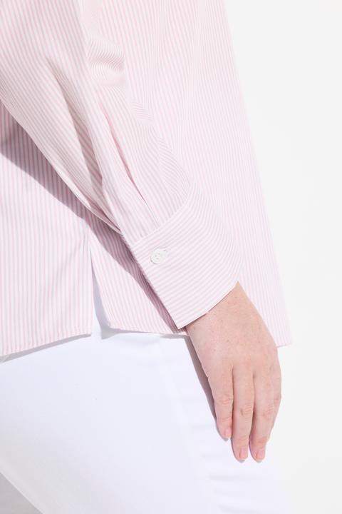 Produktbild Ulla Popken Bluse, Streifen, Kelchkragen, Langarm (46, 48)