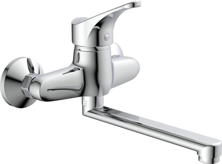 Schütte Kitchen tap ATTICA wall-mounted sink mixer tap chrome wall-mounted swivelling 22600