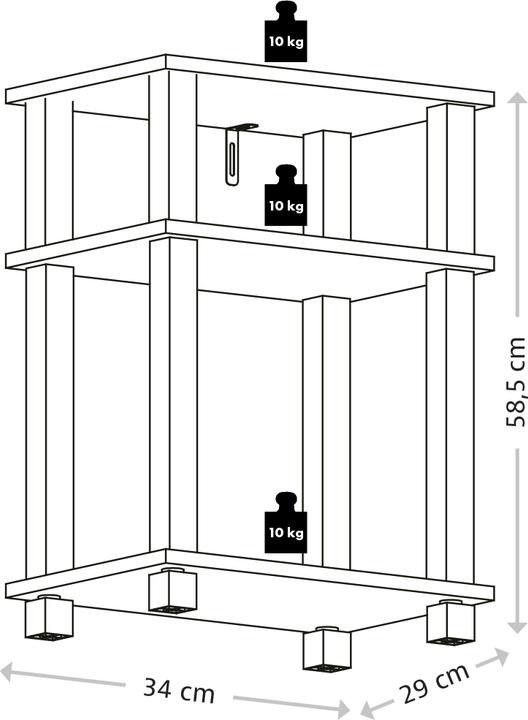 Immagine prodotto Kesper Regal (29 x 34 x 58.50 cm)