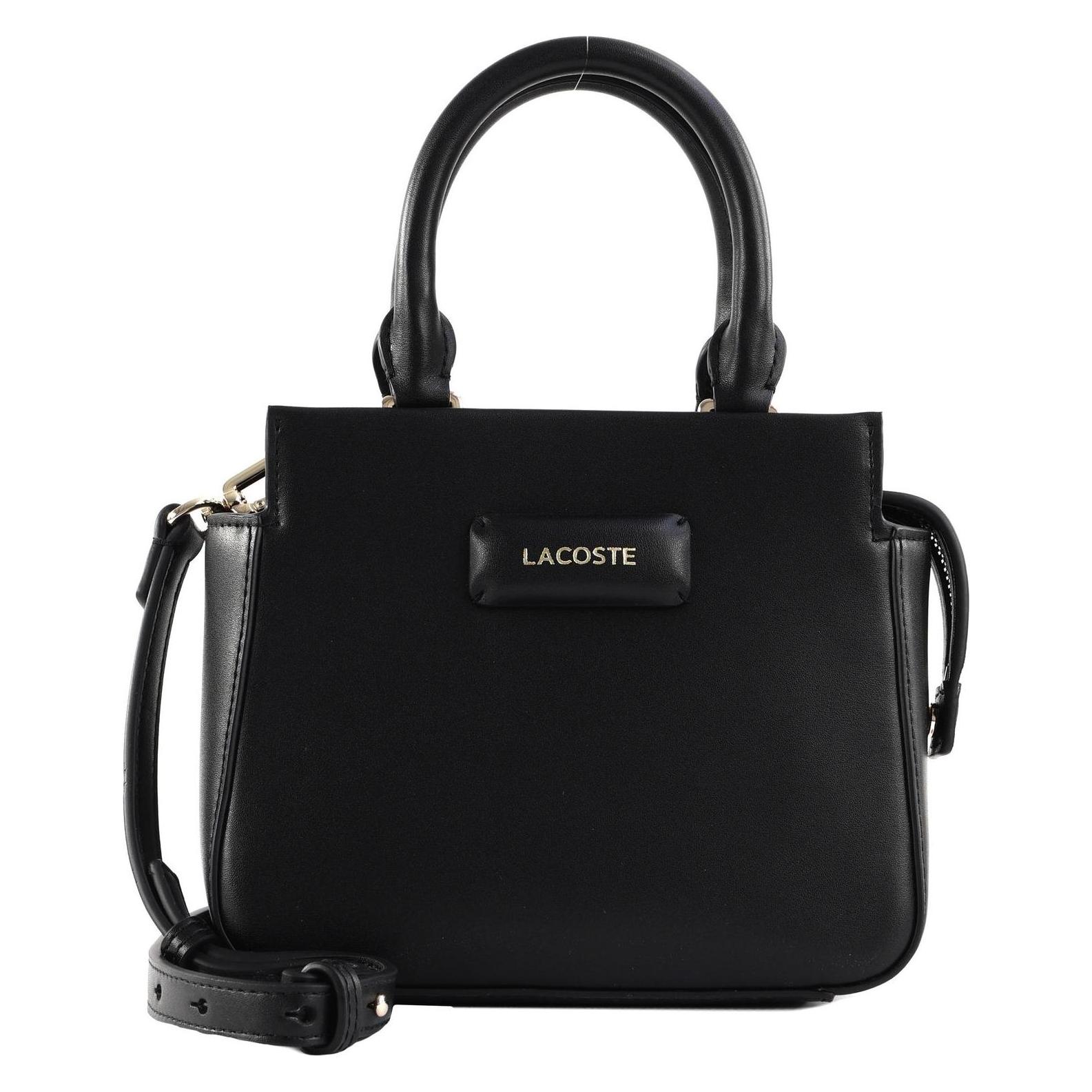 Lacoste, Damen, Handtasche, Top Handle Bag, Schwarz