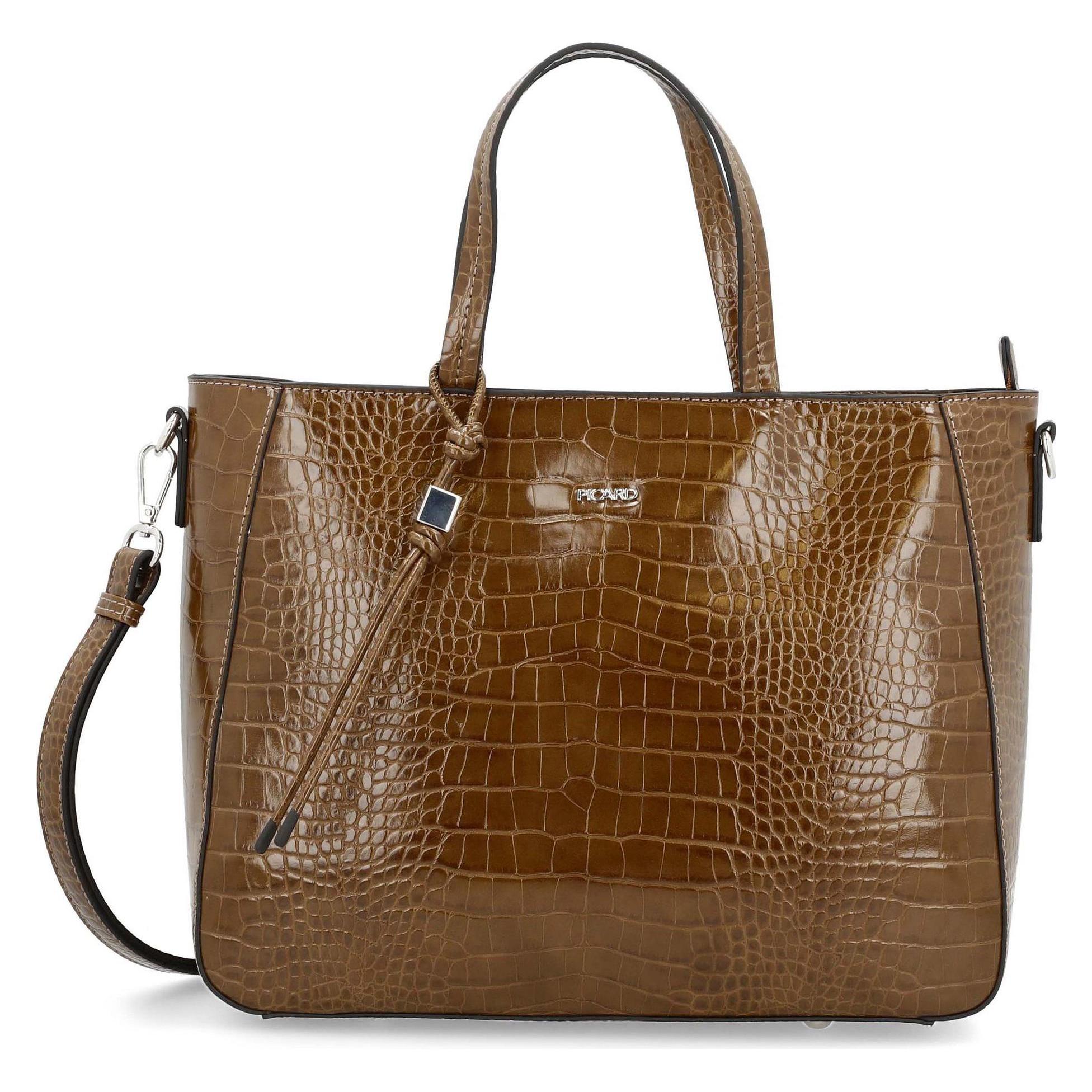 Picard, Damen, Tasche, Wild Art Shopper Tasche 34 Cm, Grau, Braun, (9 l)