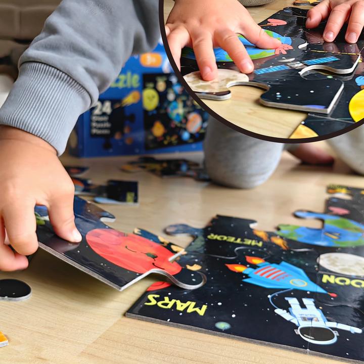 Image du produit DoerKids Système solaire puzzle de sol géant (24 pièces)