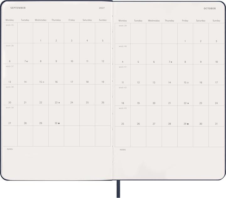 Produktbild Moleskine 12 Monate TagesKalender 2027 (A5, 1 Tag / 1 Seite)