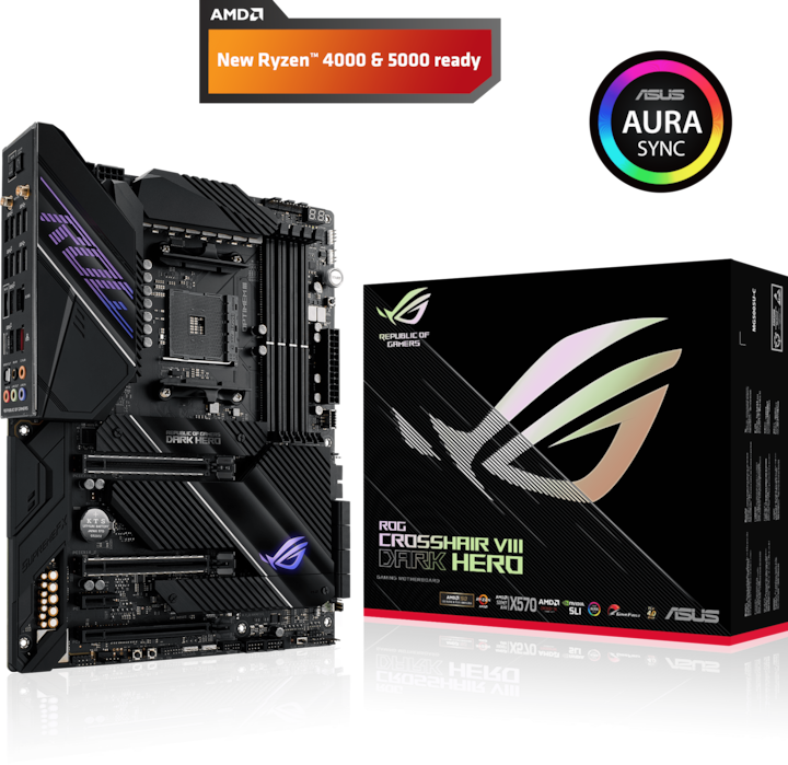 Actual product image ASUS Rog Crosshair Viii Dark Hero (AM4, AMD X570, ATX)
