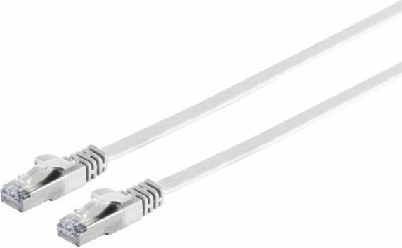 Actual product image MicroConnect U/UTP CAT6A 10M White Flat (U/UTP, CAT6a, 10 m)