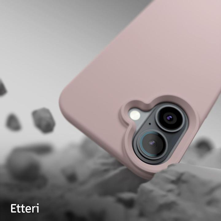 Actual product image Etteri Silicone Mag case for iPhone 16 6,1" light pink (Apple iPhone 16)