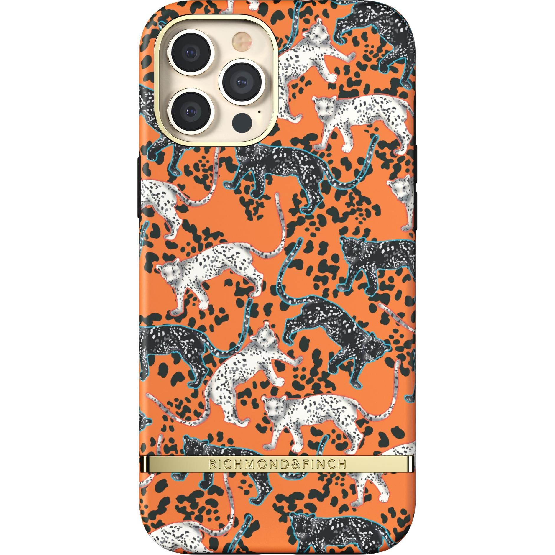 Richmond & Finch Orange Leopard (Apple iPhone 12 Pro Max), Smartphone Hülle, Orange