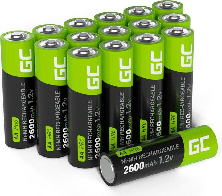 GreenCell 16x Battery Mignon AA R6 2600mAh Ni-MH (16 pcs., AA, 2600 mAh)