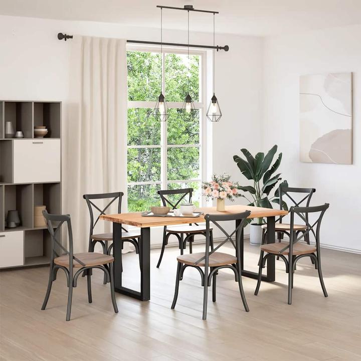 Immagine prodotto vidaXL Gambe del tavolino a U 2 pezzi nero 60x(72-73) cm gamba del tavolo in acciaio