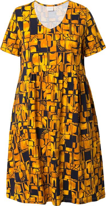 Actual product image Ulla Popken Eco Cotton Abstract Sun Print Dress (46, 48)