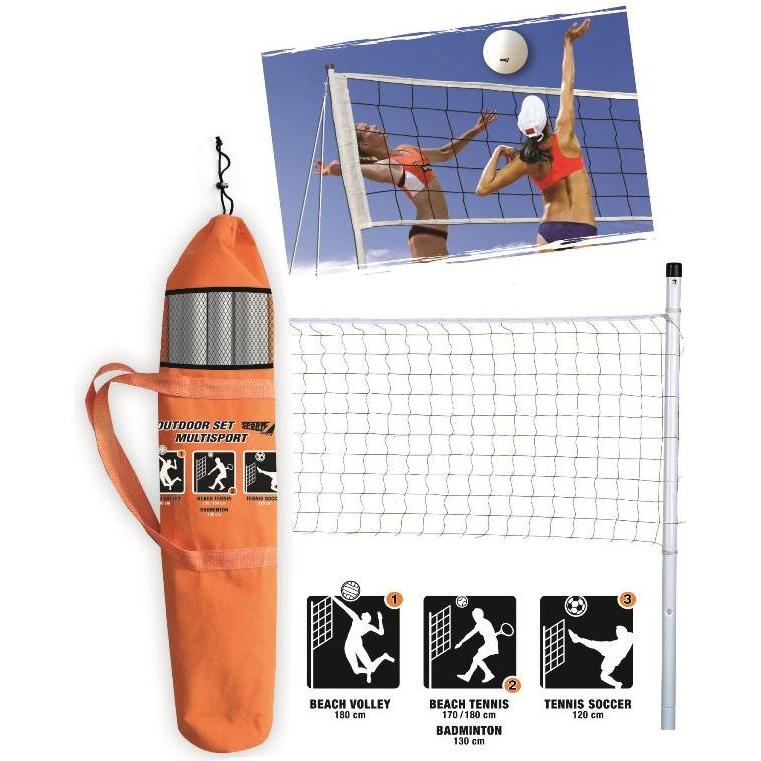 Power Play Multisport saet (Volley, Beach Tennis, Badminton, tennis fodbold)