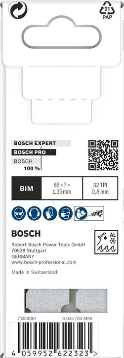 Produktbild Bosch Professional Zubehör PRO Thin Metal S325GF Blatt, 1,25 x 7 x 85 mm, 5-tlg.
