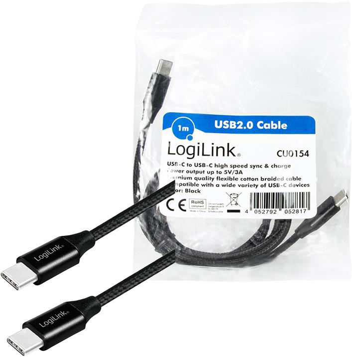 Image du produit LogiLink USB Type C - Type C (1 m, USB 2.0, 5 W)