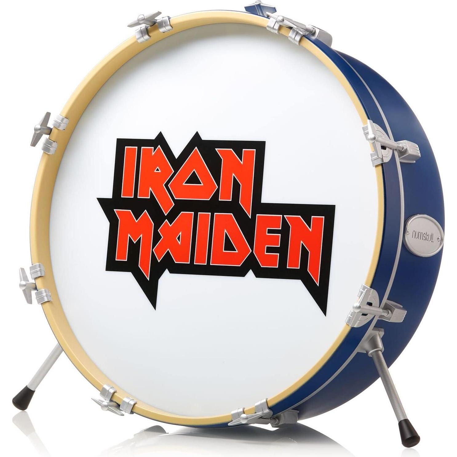 Numskull, Tischlampe, Iron Maiden - Lampe en forme de grosse caisse avec logo du groupe