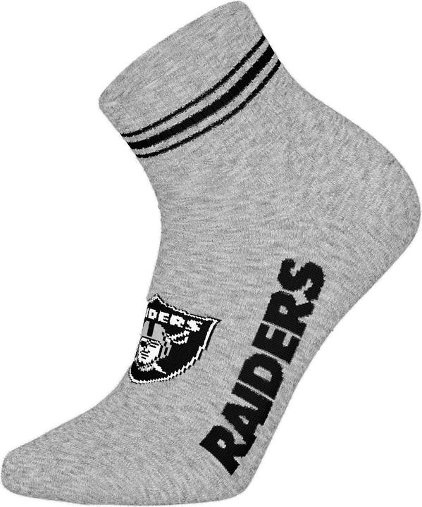 Actual product image Barefoot Las Vegas Raiders 3pk Quarter Socks 43-46 (43 - 46)