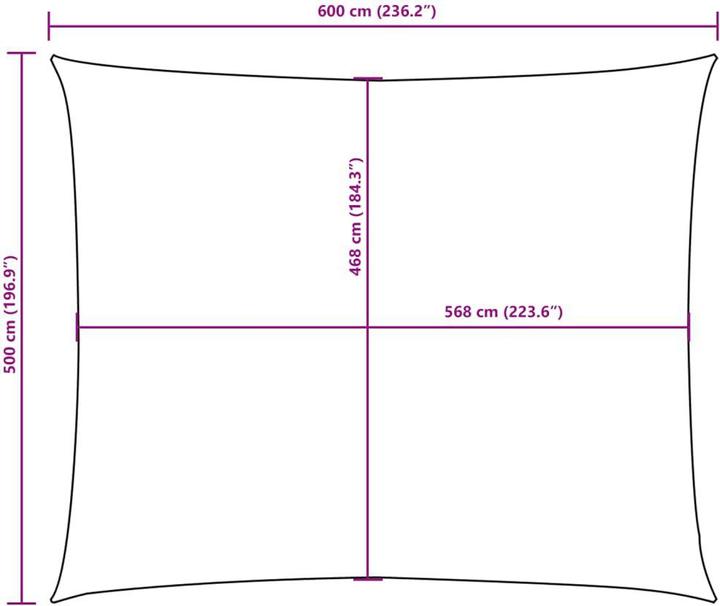 Produktbild vidaXL Sonnensegel (500 x 600 cm)