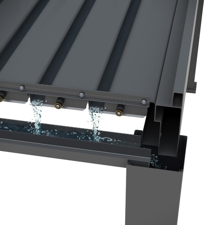 Actual product image Weide Pergola Deluxe Plus 3.6x7.2m with slatted roof anthracite (360 cm, 720 cm)